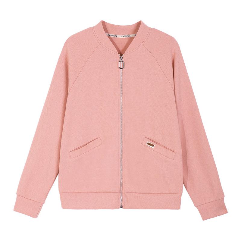 

12/5000 Женская осенне-зимняя повседневная спортивная кофта с длинным рукавом 3XL розовый