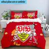 3-teiliges VfB Stuttgart Maskottchen Aufdruck Bettwäsche-Set, Enthält einen Bettbezug und zwei Kissenbezüge für das Schlafzimmer, Geeignet für alle Jahreszeiten