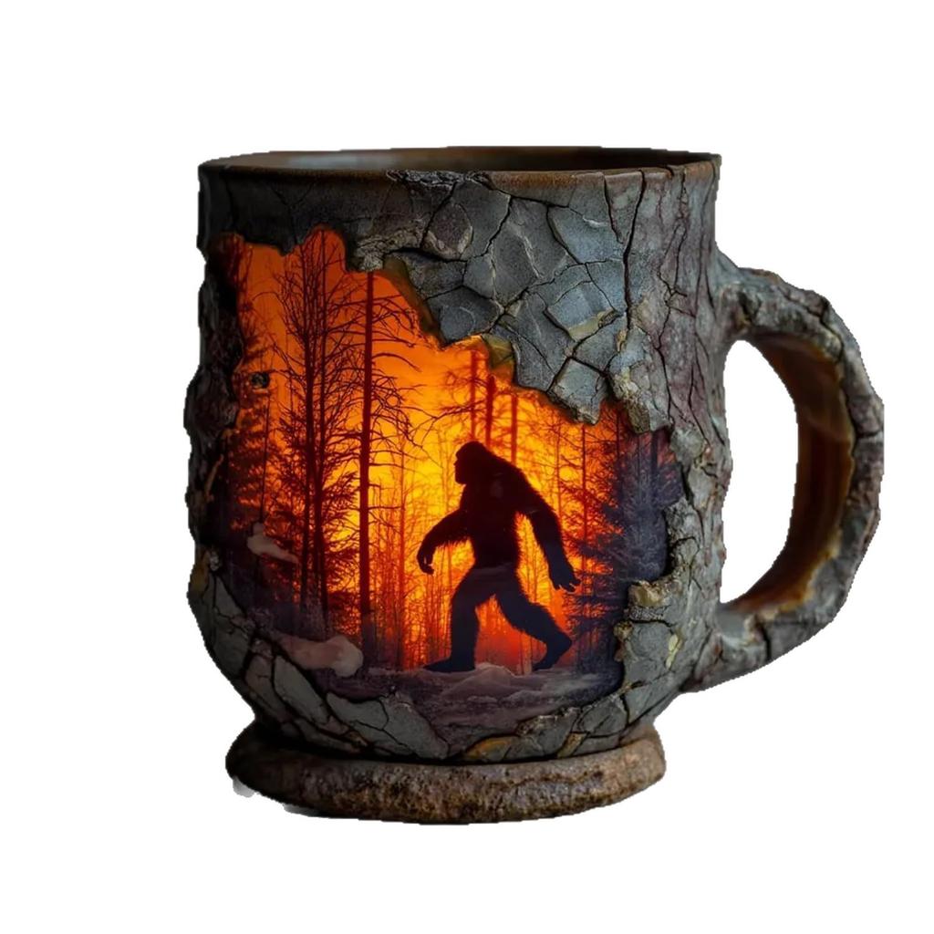 Home Decor Bigfoot Forest Fire Cup Ornament