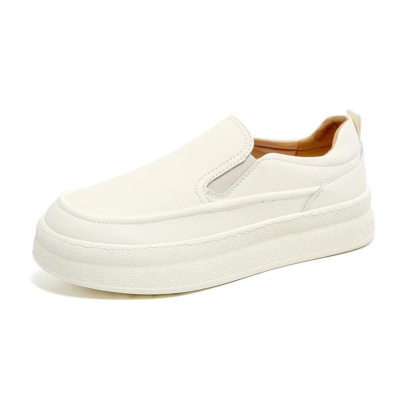 

новые мужские туфли из натуральной кожи повседневные стильные мокасины нескользящие рабочие туфли на толстой подошве мокасины 38