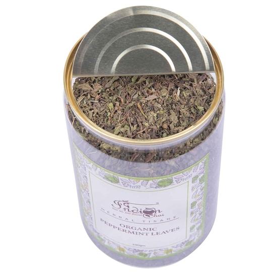 The Indian Chai Organic Peppermint Tea Loose Leaves Herbal Tea In Airtight Jar 100 Gram (Pack Of 1)