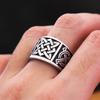 Vintage Viking Celtic Knot Ring Stainless Steel Biker Jewelry For Men Women Fashion Opening Rings Amulet Gift