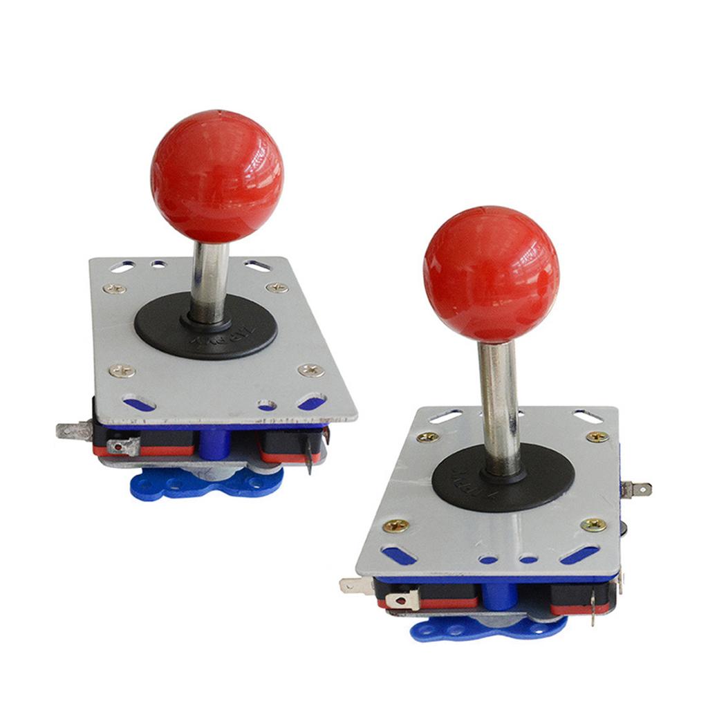 Responsive DIY Gaming Joystick Kit 2 4 8 Way Switching Mechanism & Red Ball Handle Simple Operate for Arcade Builds