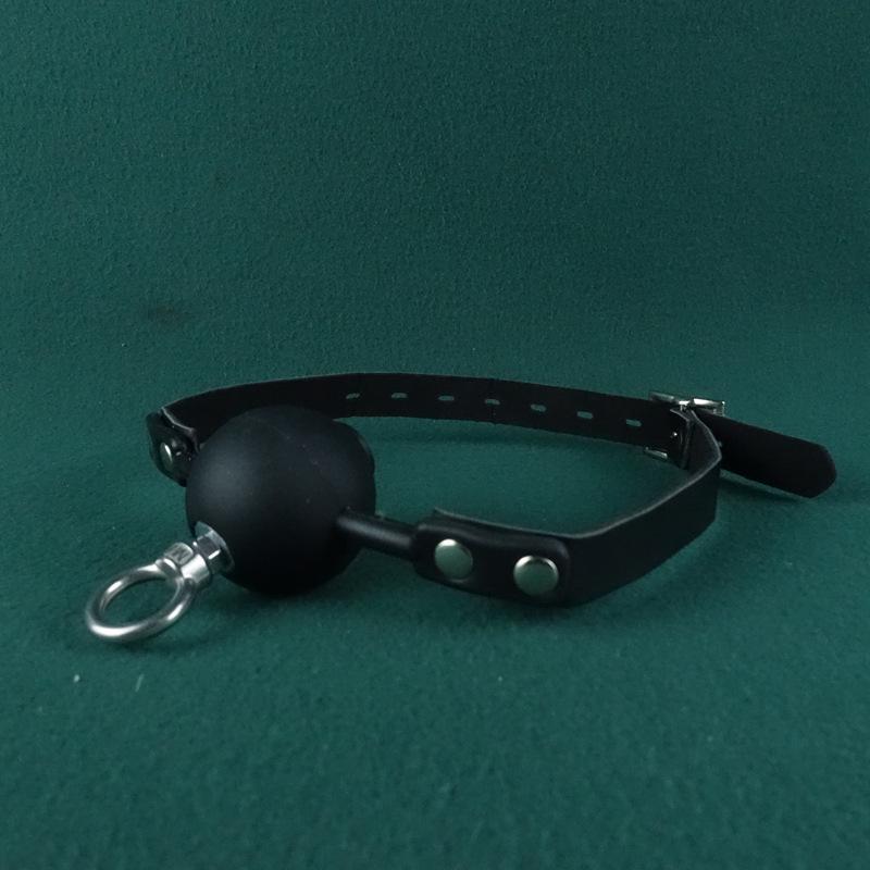Lockable Anti-Vomiting Dog Muzzle Gag - Large Size with One-Word Strap for Kinky Outdoor Use