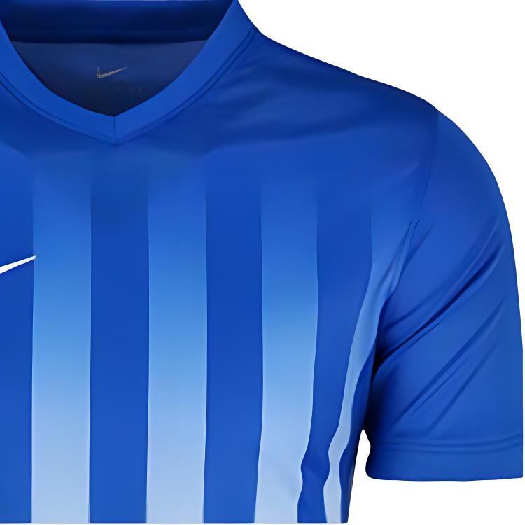 Nike Retro Quick-Dry Striped Short Sleeve Soccer Jersey Men Jerseys Blue 743361-463