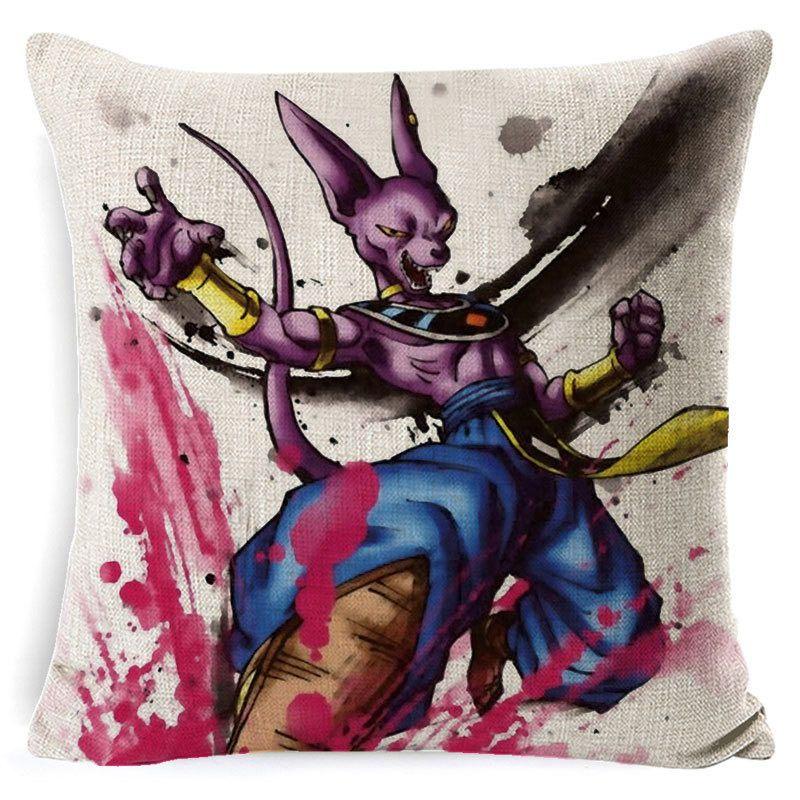 Dragon Ball Kissenbezug Atemberaubender Cartoon Quadratischer Kissenbezug Für Stilvolles Sofa Heimdekor
