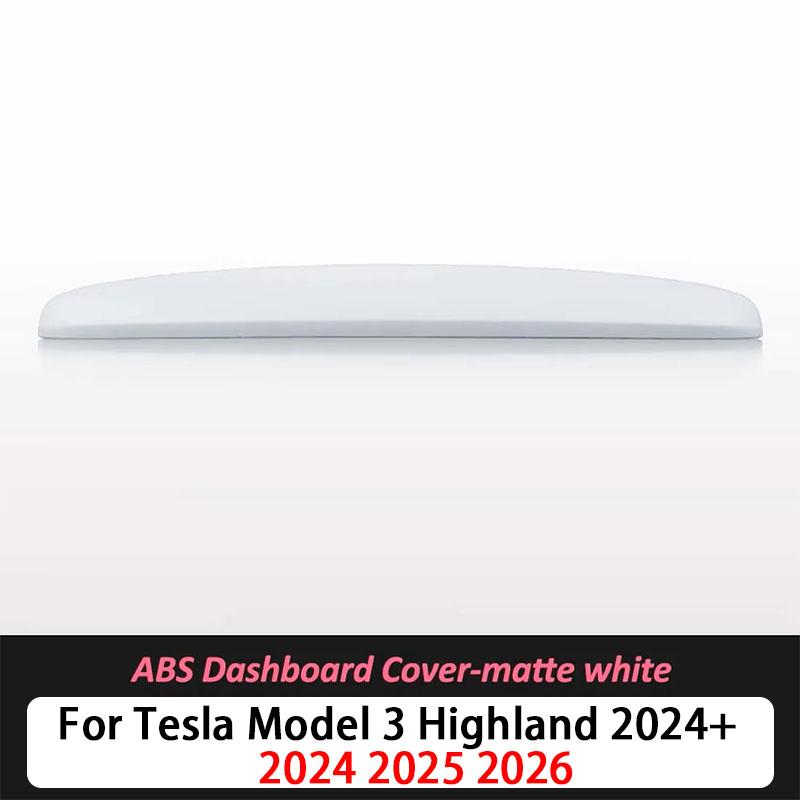 

For Tesla Model 3 Highland 2024-2026 ABS Dashboard Cover Trim Air Outlet Panel Cover Trim Interior Stylish Durable Accessories матово-белый