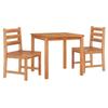 VidaXL Ensemble à manger de jardin 3 pcs Bois de teck massif, meubles de jardin, meubles d'extérieur, table et chaise de 3157177