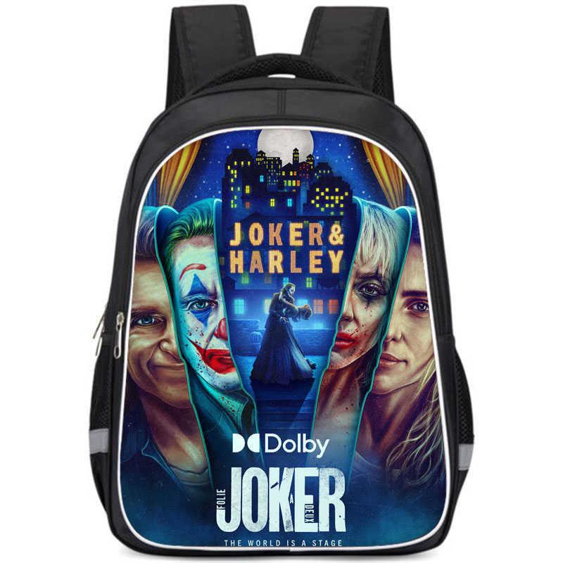 Рюкзак Joker Folie Deux большой вместимости, стильный, легкий, универсальный, школьная сумка для студентов 15,Double Small