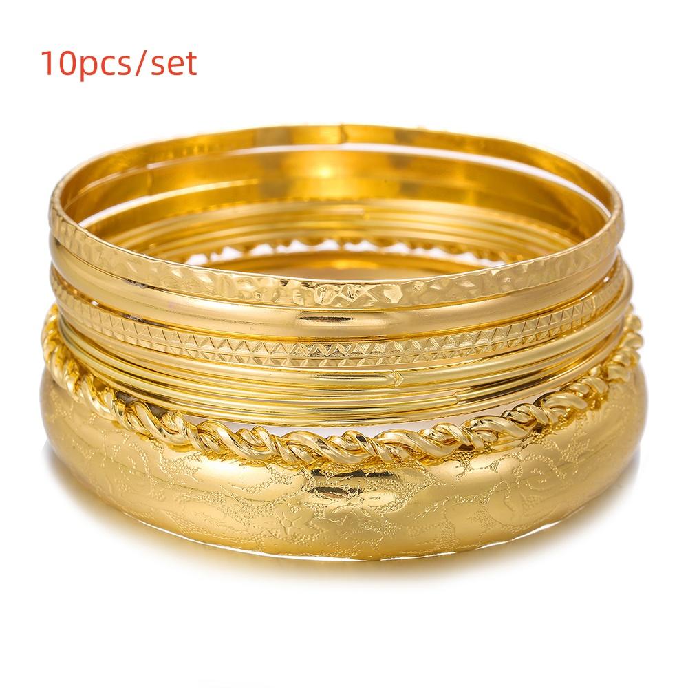 New Fashion Boho Punk 10Pcs/Sets Cuff Bracelets & Bangles For Women Love Pulseiras Bangle Set Feminina Jewelry Charm Gifts