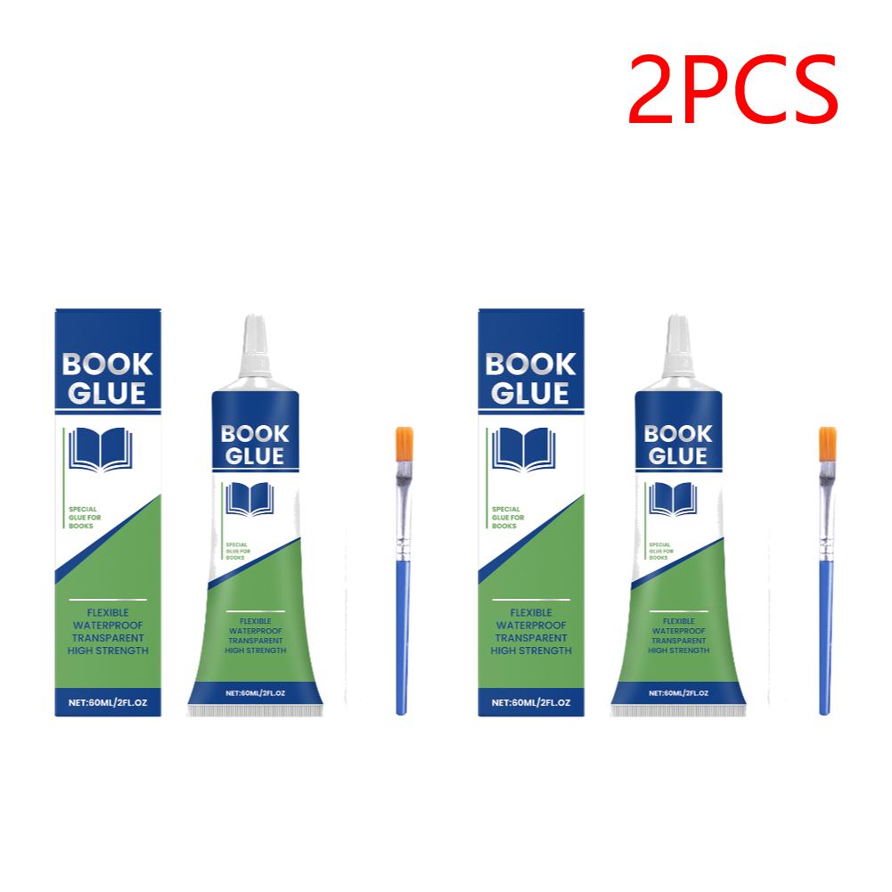

Professional Book Glue with Brush Transparent Book Binding Adhesive Quick-Drying Repair Glue for Envelopes Postcards Paper Craft