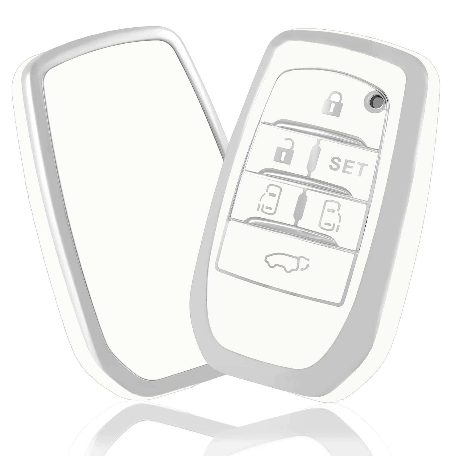 

В ПУТЬ Чехол для ключей, ТПУ Чехол для ключа от машины, Совместим с Alphard белый