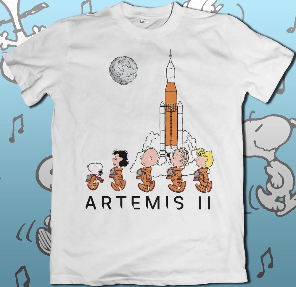 Artemis II Peanuts Unisex TShirt Reprint Unisex T-Shirt L