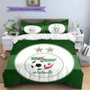Algeria National Football Pattern Bedding,Quilt Set Quilt Cover Pillowcase Home Birthday Gift(1 * duvet cover + 2 * pillowcase, without core)