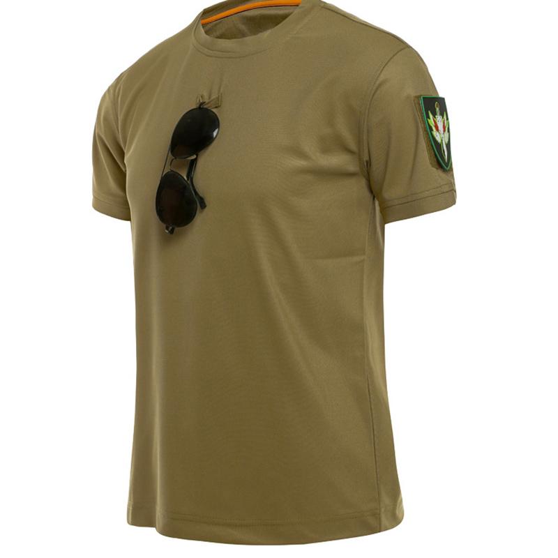 IELGY Outdoor T-shirt Men's Loose Large Size Casual Short-sleeved Stretch And Quick-drying Camouflage Training T-shirt Outdoor Short-sleeved Men