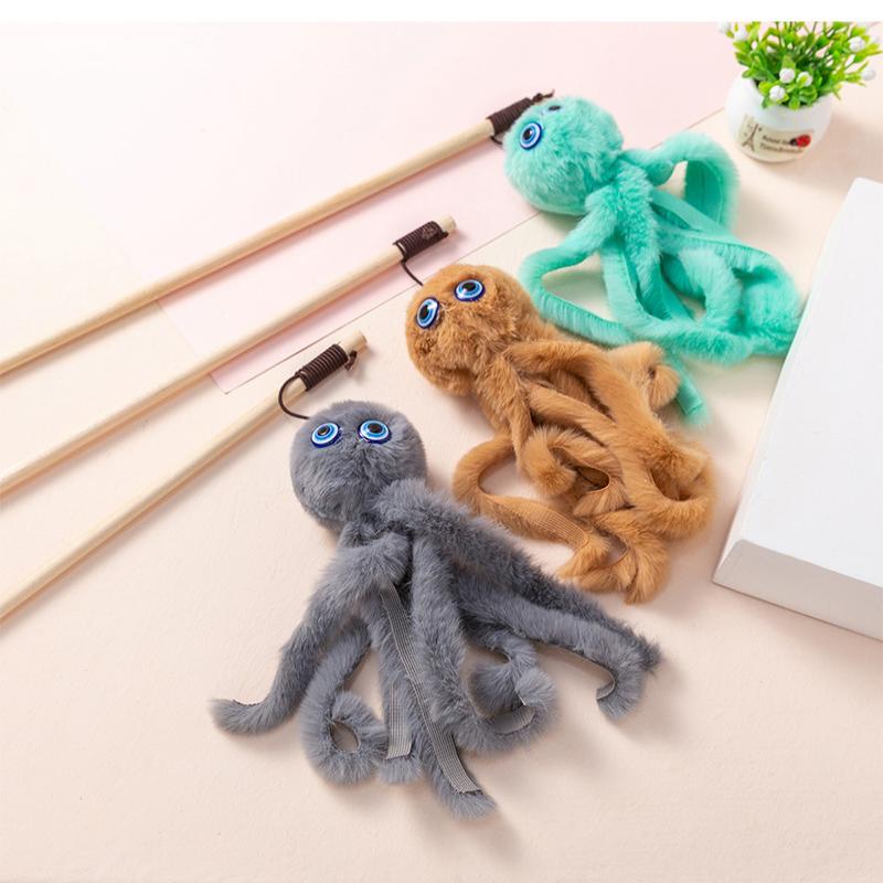 Interactive Cat Toys Plush Cat Playing Toys Funny Kitten Stick Catcher Teaser Toys for Cats Pet Supplies Products