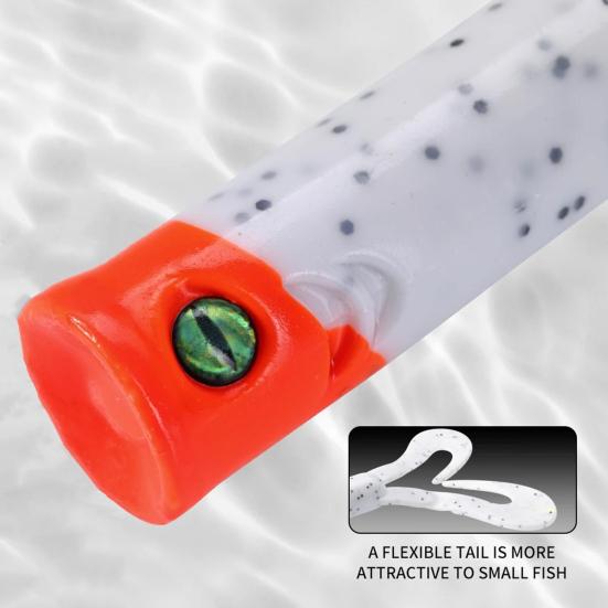 14.5CM/21.7G Double Curly Tail Soft Lure Long Casting PVC Bionic Artificial Swimbait Freshwater Saltwater Trout Bass Fishing Accessories