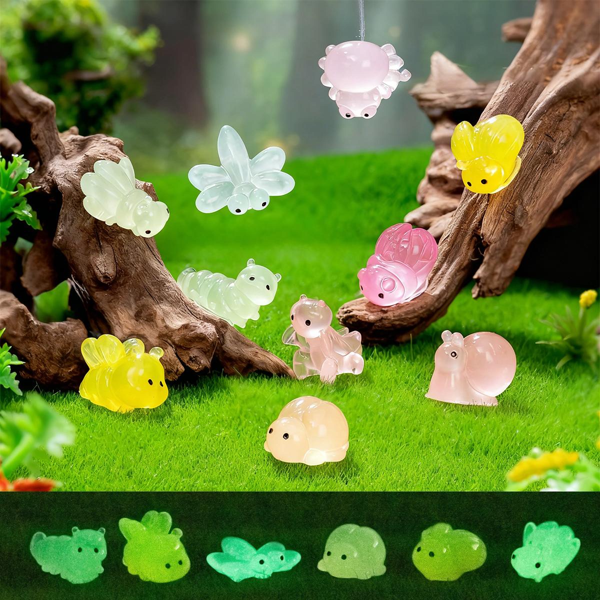 Yiran Toy Dark 10/20Pcs Glow In Insect Figurines Luminous Animals Ideal For Fairy Garden Home Decor Present