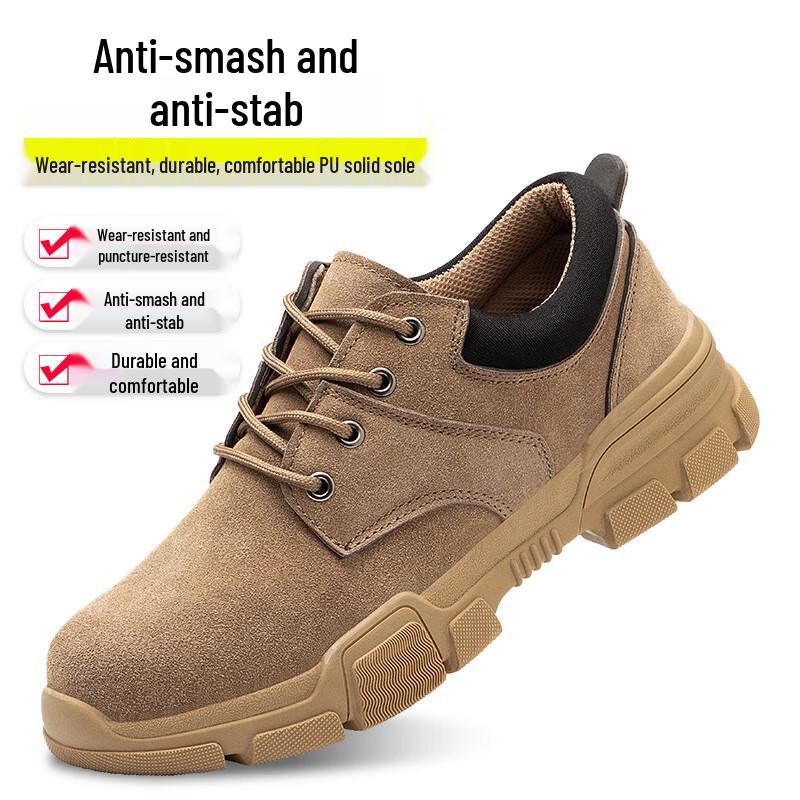 Shi Er Ling Zhi Men s Steel Toe Anti-Smash Puncture-Proof Safety Shoes 41