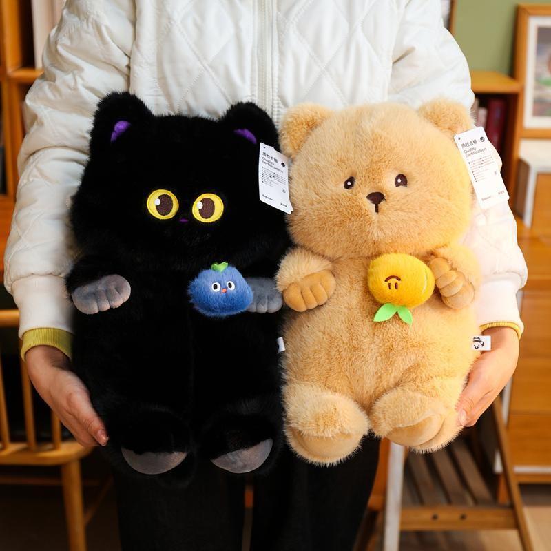 Adorable Creative Pull String Cat Bear Plush Toy Perfect For Girls And Friends Gift