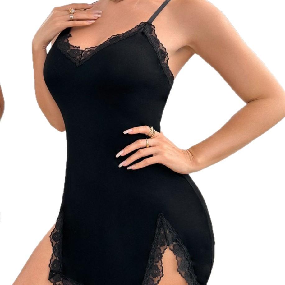 New Sexy Lace Suspender Sex Nightdress Seduction Halter Dress