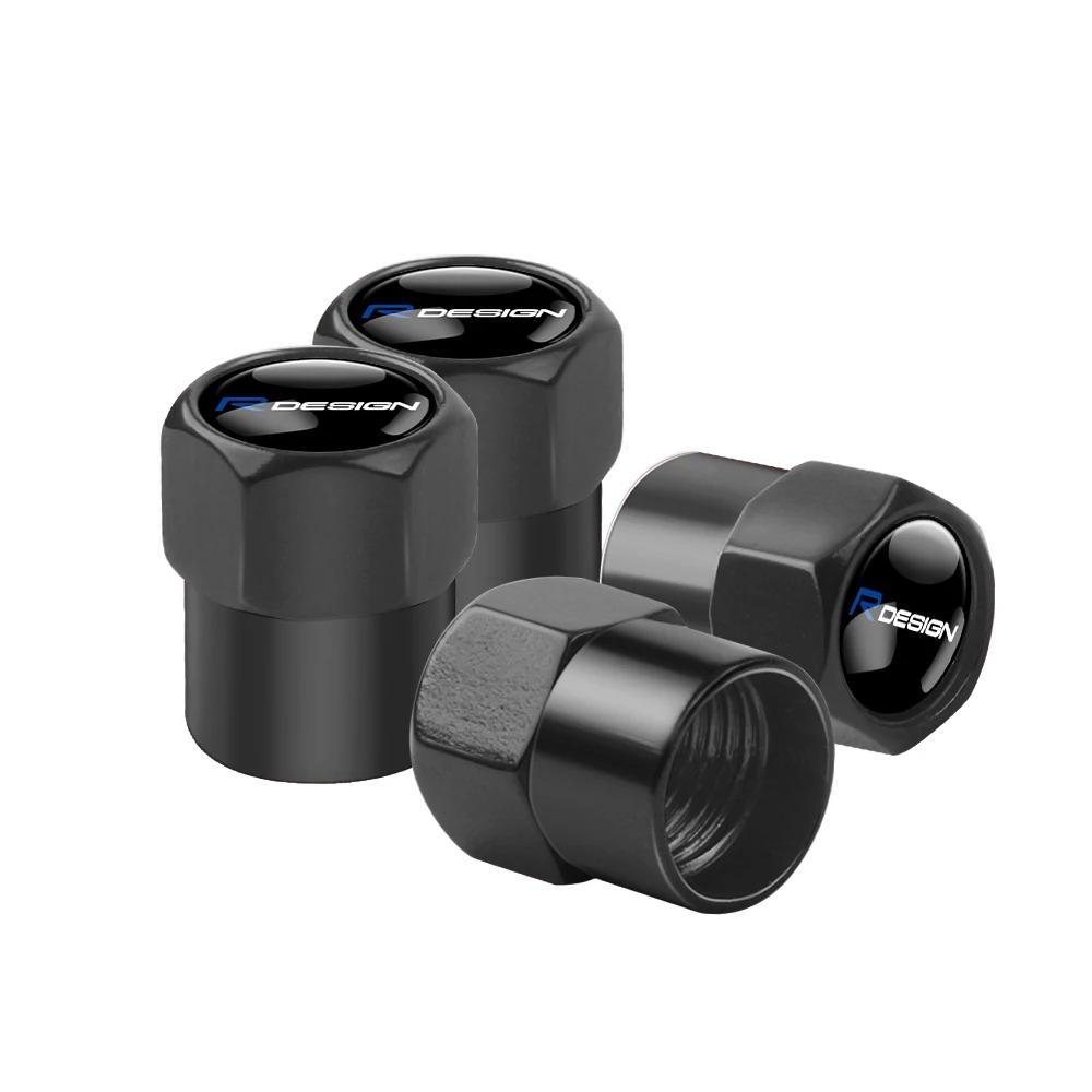 4PCS Metal Valve Caps For Volvo XC60 XC40 XC90 S60 S90 V60 V90 EX30 EX90 XC70 C40 EM90 Car Tire Stem Caps Auto Accessories