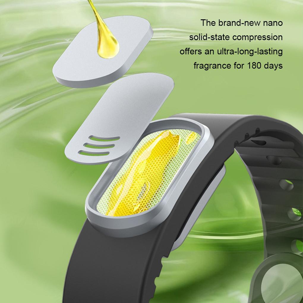Health Body Wristband USB Charging Plant Essential Oil 180 Days Long-lasting Repellent Brand New