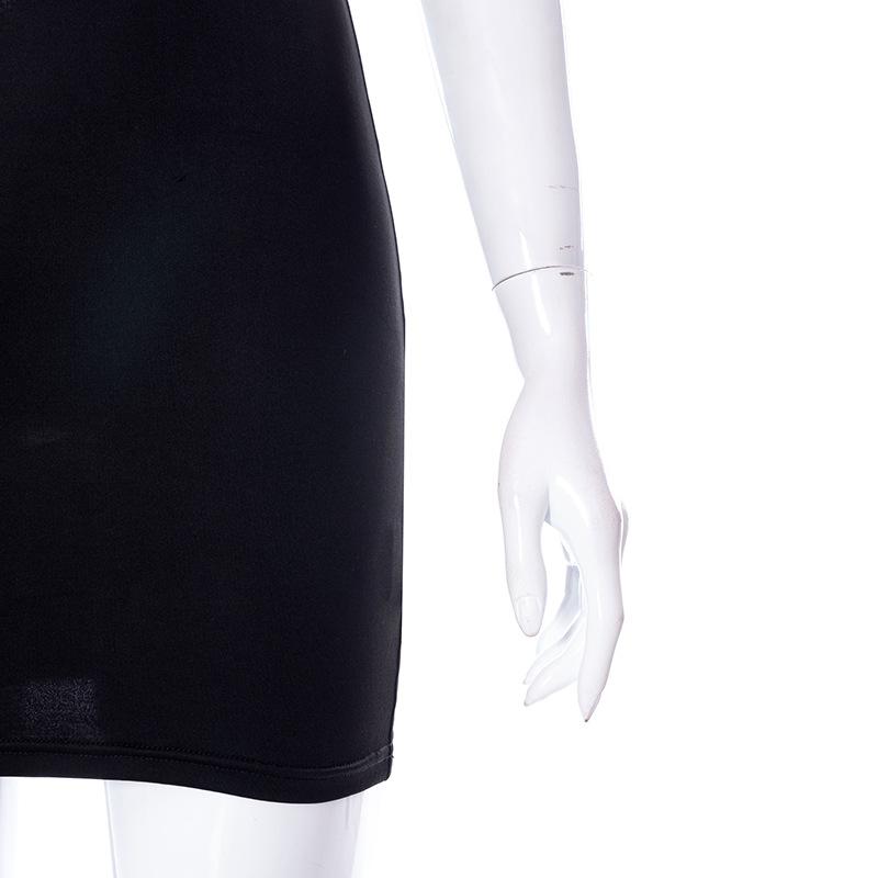 QICED Women's Spring Summer Pure Color Halter Sleeveless Spice Girl Dress