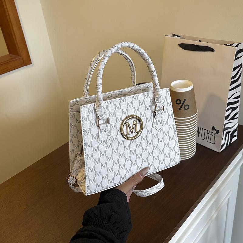 Trend texture simple fashion letter handbag new shoulder crossbody casual small square bag