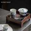 1 Pc Chinese Retro Hand Painted Ceramic Teacup Travel Meditation Cup Handmade Porcelain Tea Bowl Master Cup Household Tea Set