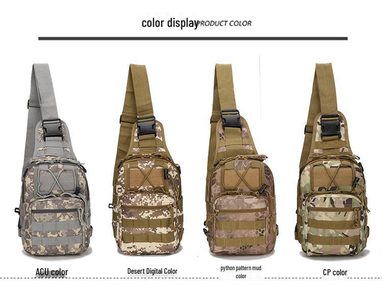 Outdoor Tactical Multifunctional Small Chest Bag - Single Shoulder Crossbody Bag with Oxford Cloth Expansion for Tools and Lures