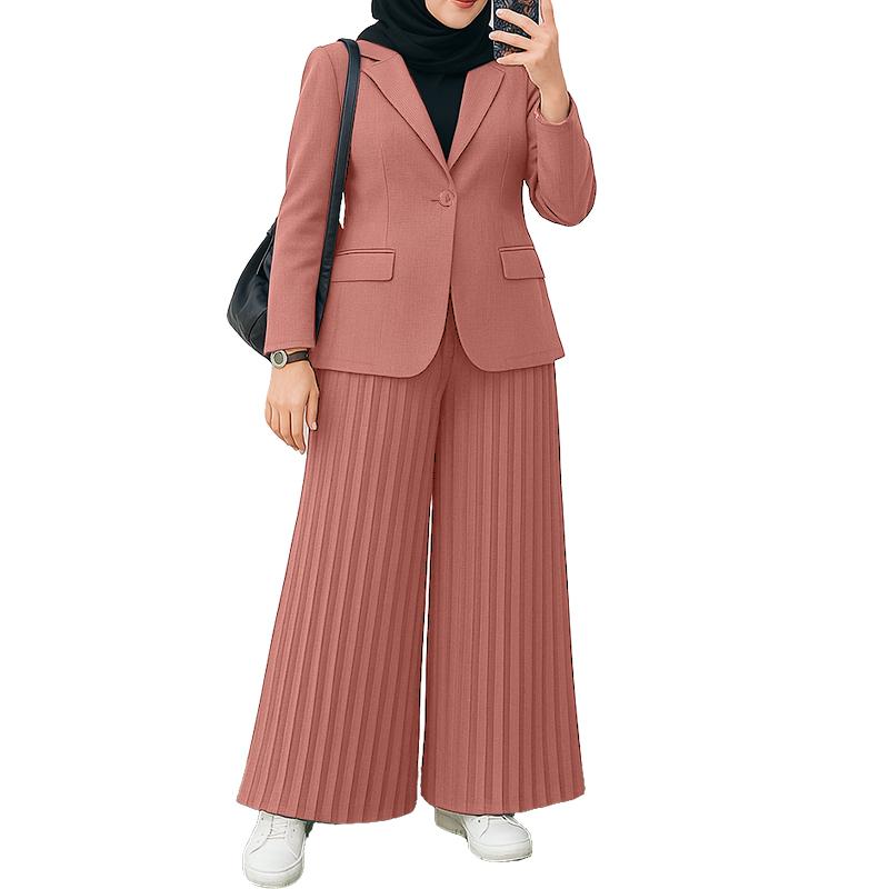 ZANZEA Women Cardigan Blouse and Pants Casual Two Piece Suit Sets