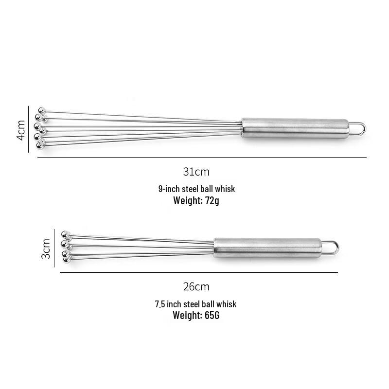 Stainless Steel Kitchen Whisk Set