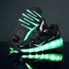 New Runaway Shoes Double-wheel Charging with Lights Boys Pulley Shoes Girls Skates Men's and Women's Shoes with Wheels Single Wheel