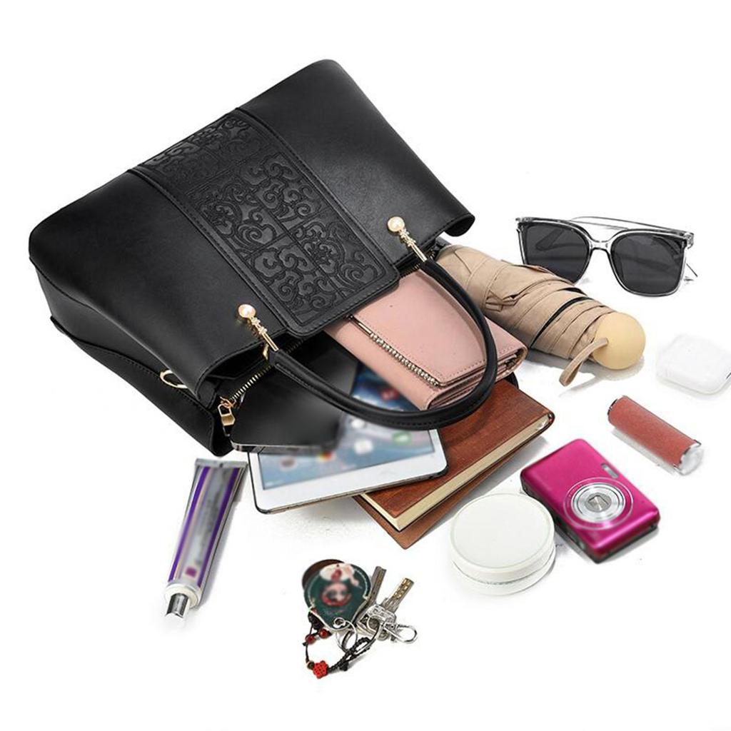 Handbag for Women Fashion Carrier Crossbody Bag Shopping Traveling Daily Black
