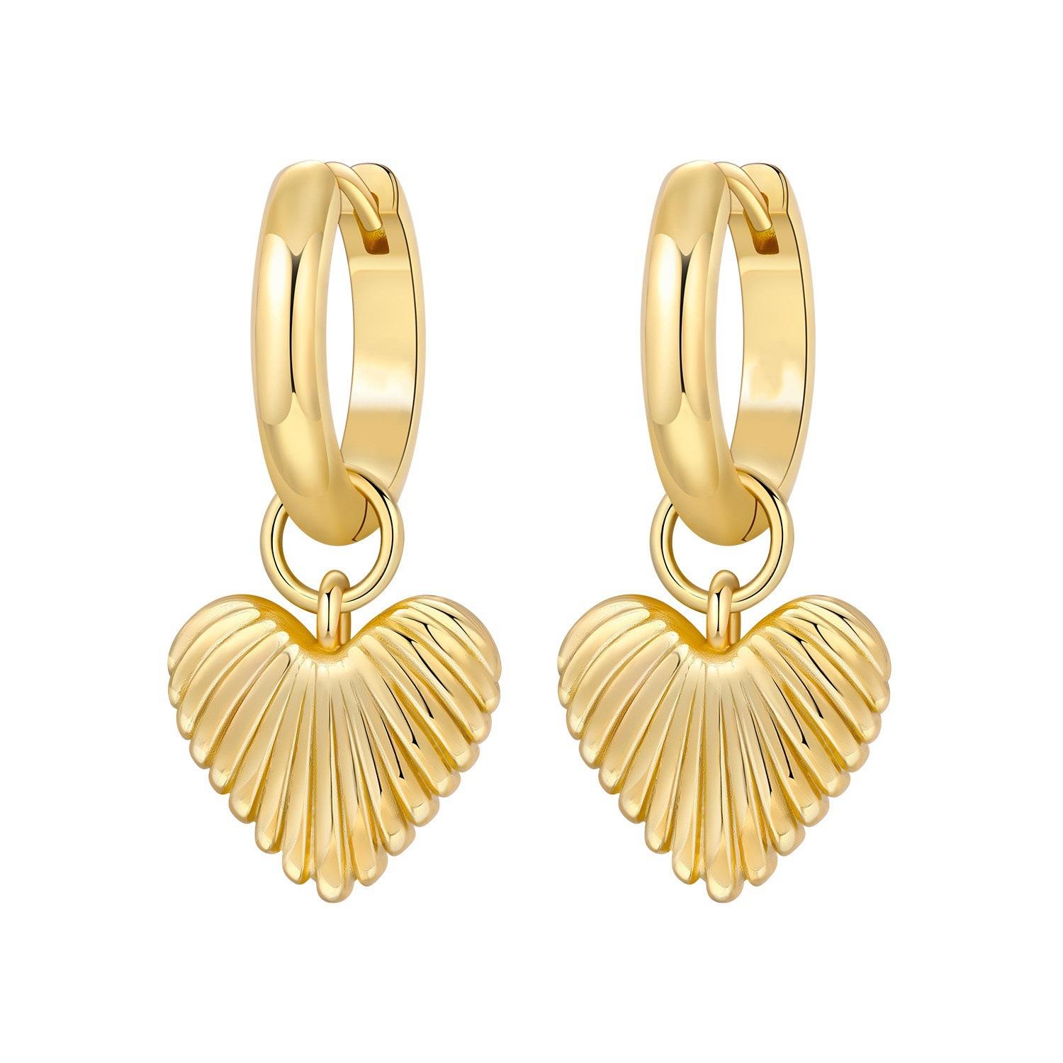 Elegant Dreamcatcher Earrings with Heart Wings and Teardrop Design