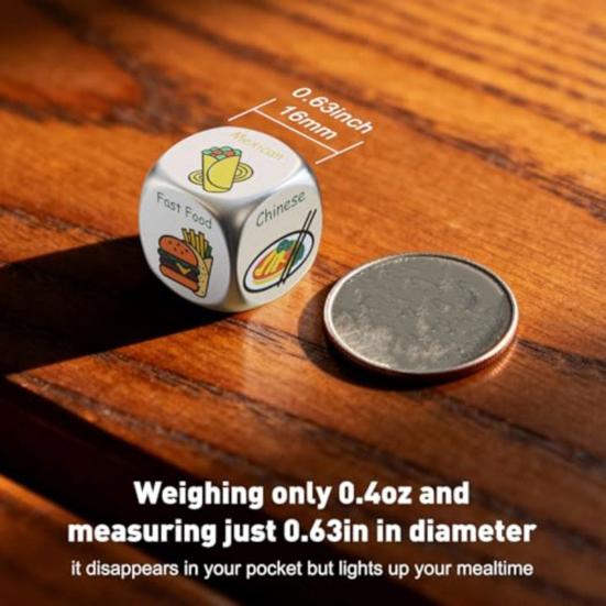 Food Decision Dice 6 Sides Fast Food Chinese Sushi Mexican Steakhouse Italian Dinner Decider Dice Date Couple Valentine's Day Gifts