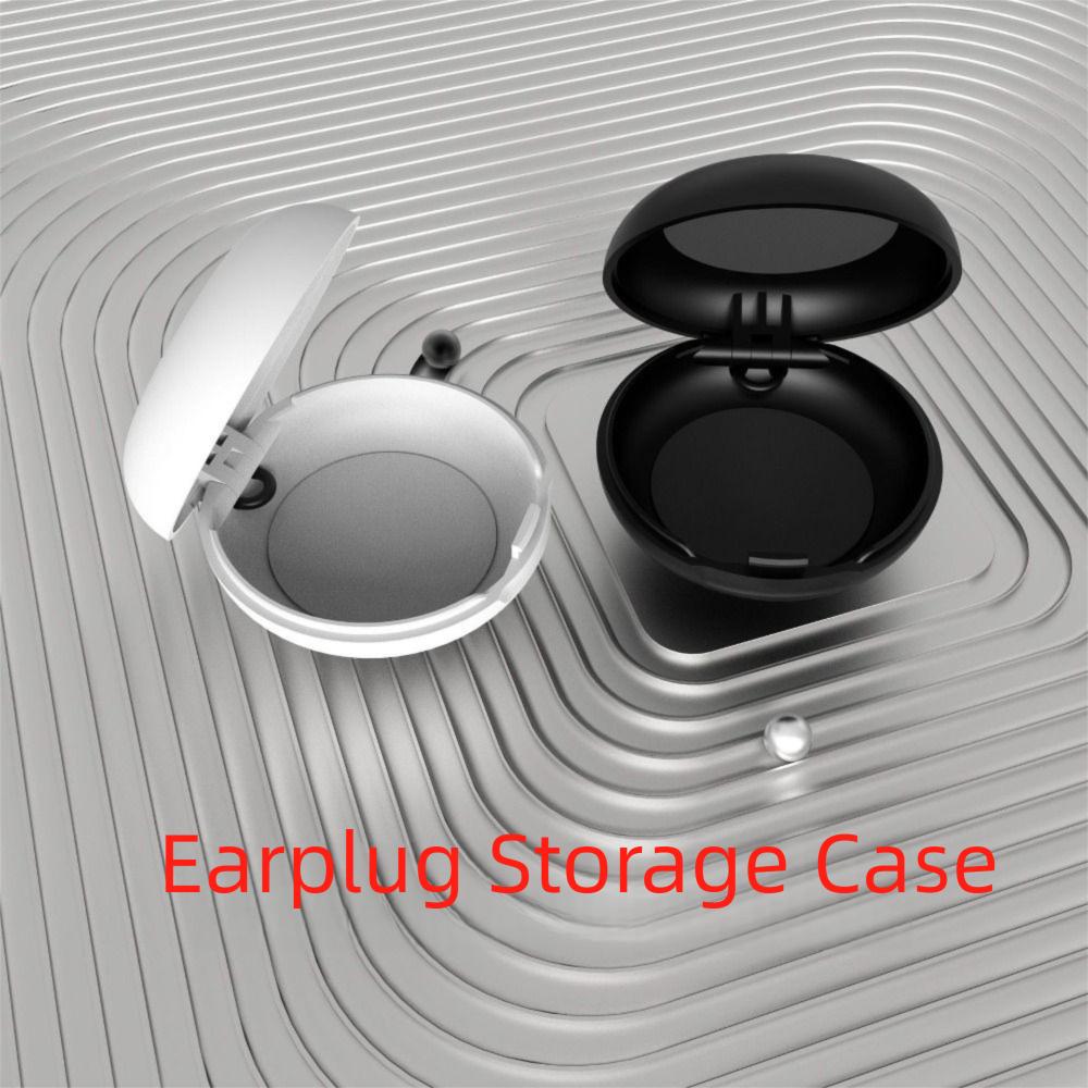 Plastic Earplug Storage Box Round Shape Sleeping Earplug Organizer Mini Earplug Case Sleeping Use