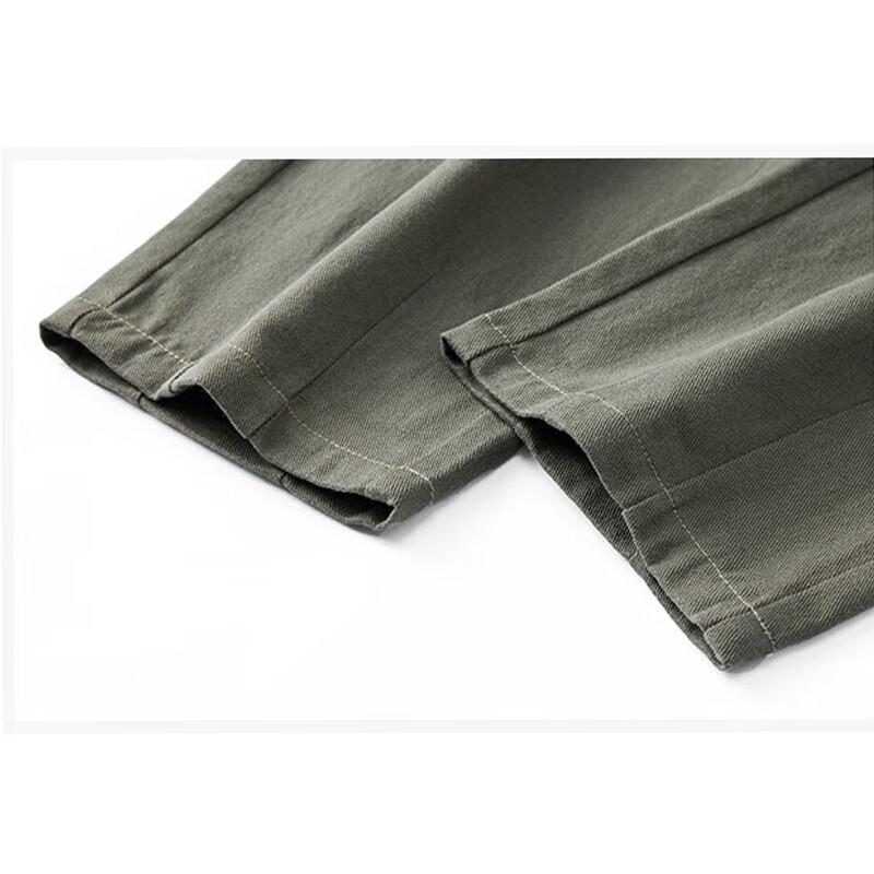 FIRS Men's Plush-Lined Cotton Wide-Leg Casual Pants