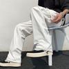 Men Cargo Pants Solid Color Hip-hop Style Loose Pattern Multi Pockets Elastic Waist Men Trousers Daily Clothes