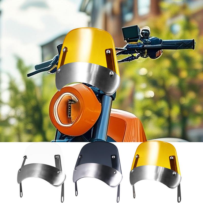 Motorcycle Wind Deflector Retro Motorcycle Handlebar Windshield Automotive Side Fairing For Women Men Family Friends Bobber