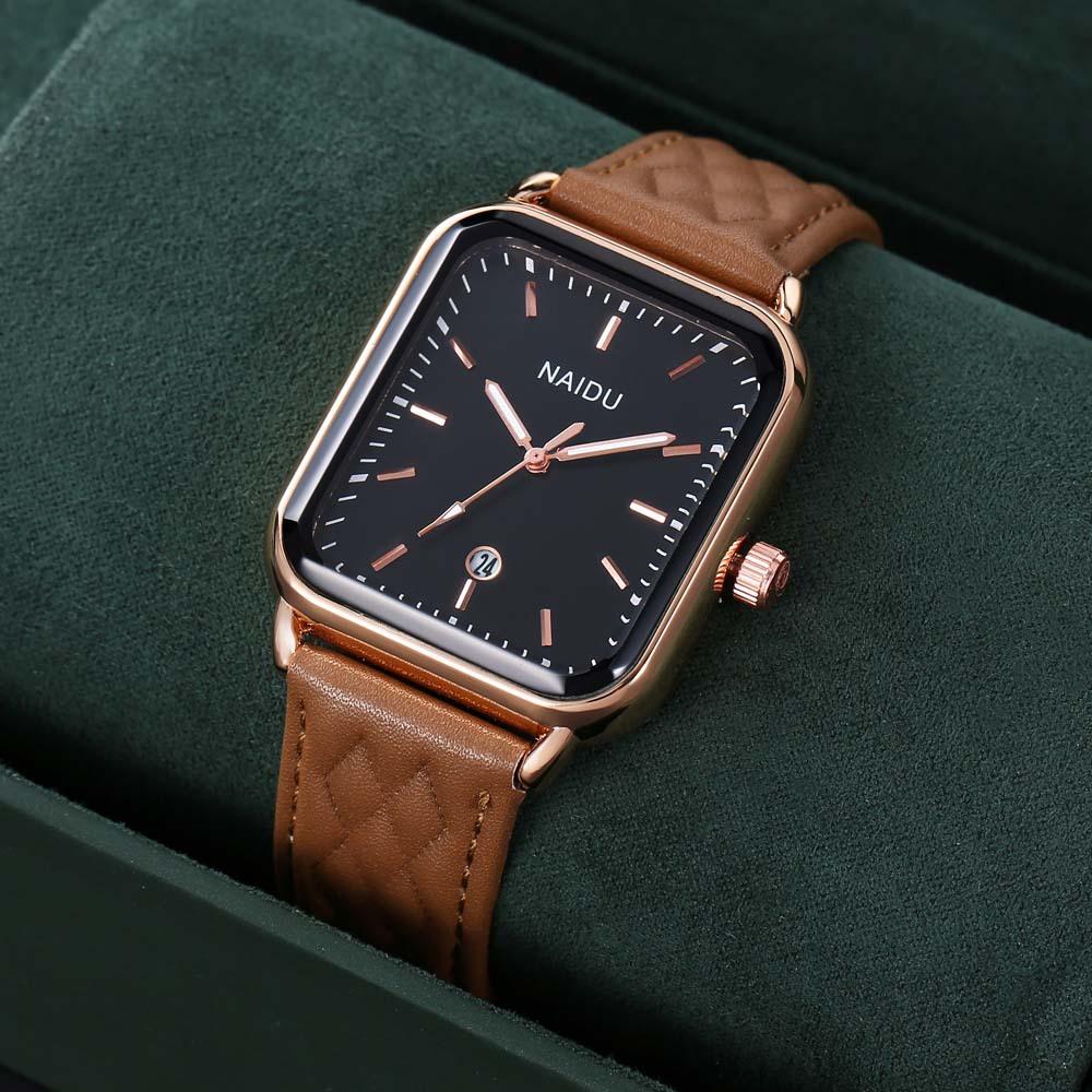 

Бренд Женские Модные Кварцевые Часы Спортивные Бриллиантовые Клетчатые Кожаный Ремешок Маленький Квадратный Циферблат Парные Наручные Часы Мужские Часы Подарок