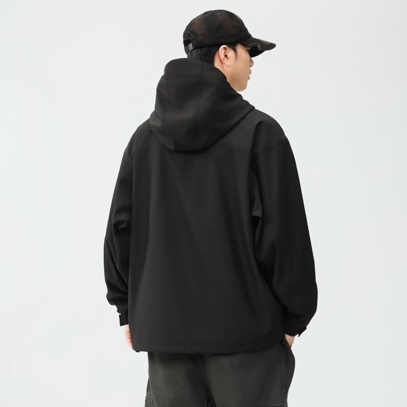 High-End American Outdoor Hooded Jacket Men'S Loose Casual Windproof Mountaineering Jacket Men