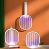 1Set 3In 1 180° Foldable Electric Mosquito Killer Racket 2600V Bug Zapper with UV Light USB Rechargeable Fly Swatter Insect Trap
