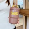 Simple Stainless Steel Coffee Cup Portable Straw Thermos Cup Portable Couple Cup Exquisite Water Cup for Women