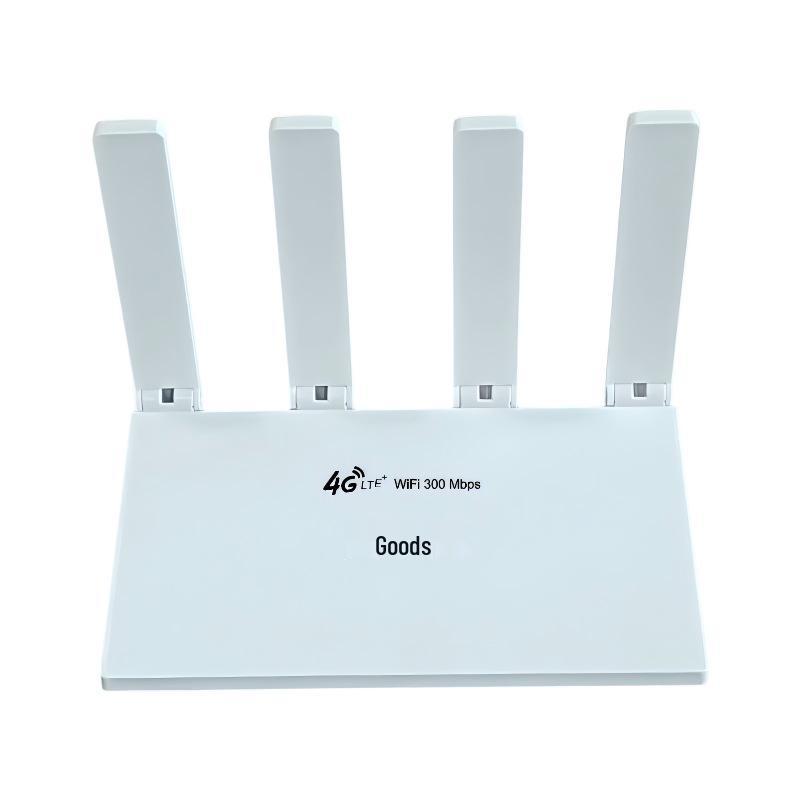 300M 4G LTE Wireless CPE Router with Plug-in Card, Four-Network Port & Network Cable Support