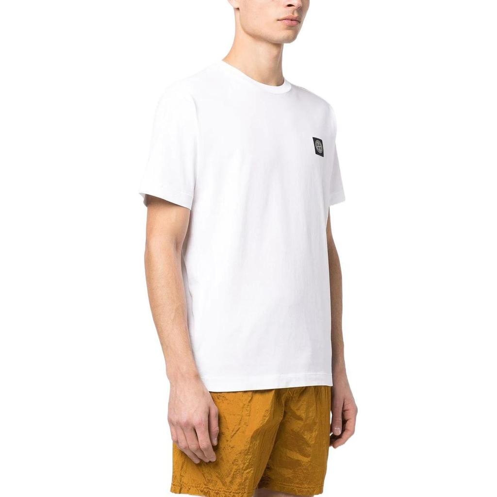 STONE ISLAND Compass Patch Logo Short-Sleeve T-Shirt White Men Tops 101524113-A0001