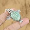 Sterling Silver Heart Chakra Amazonite Stone Handcrafted Trendy Pendant Jewelry