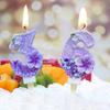Fairy Birthday Number Candles Purple Pink Digital Candle 0-9 Number Cake Topper Girls Birthday Party Cake Decoration Supplies