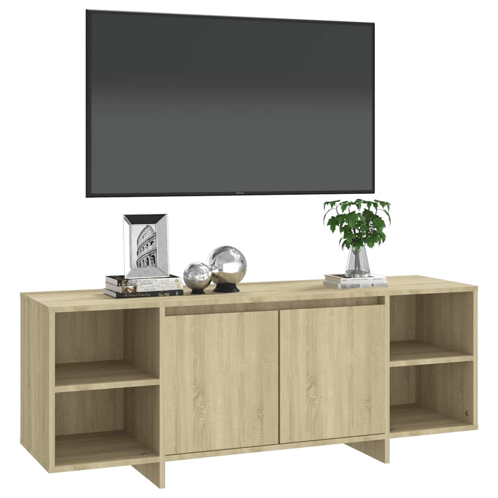 Vidaxl Szafka Pod Tv, Dąb Sonoma, 130X35X50 Cm Materiał Drewnopochodny